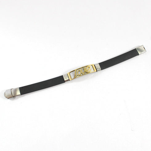 LOVE Black Leather Bracelet For Men